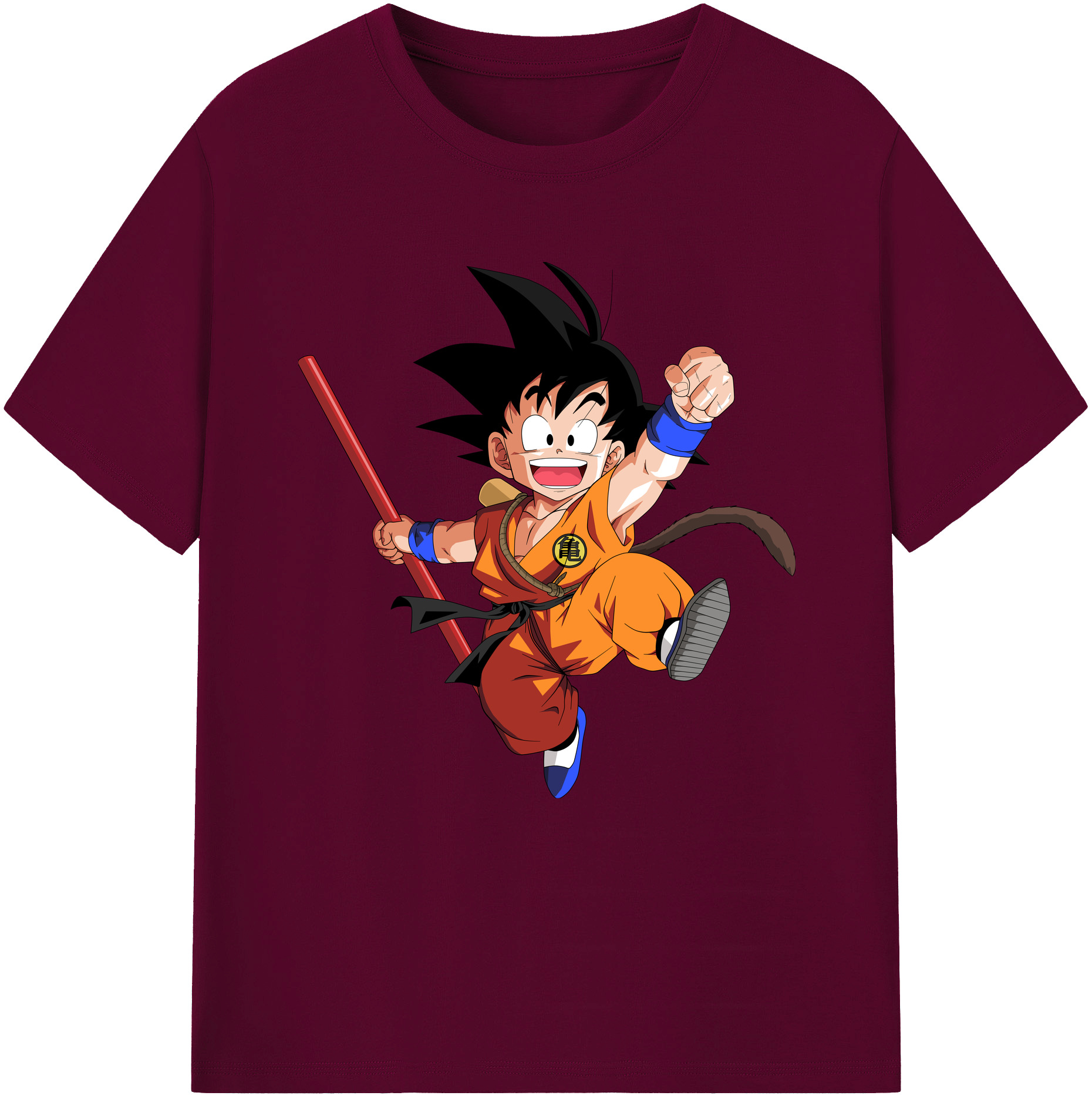 （画像用） ドラゴンボール 孫悟空（そん ごくう）Son Goku カカロット DRAGON BALL Kakarotto レディースカジュアルプリントTシャツ（綿100％）